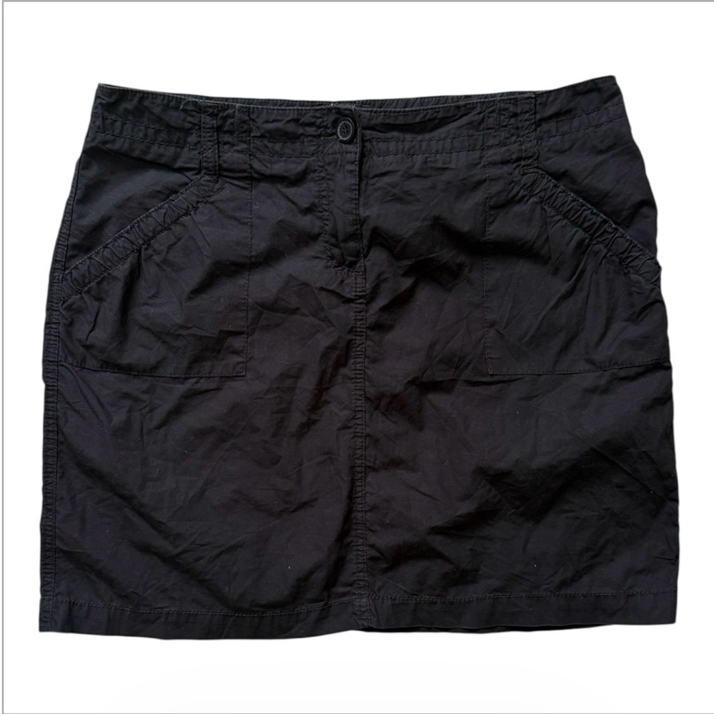 New York & Company Black Cotton Mini Skirt